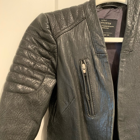 COPY - Allsaints Leather Blazer - Picture 6 of 6